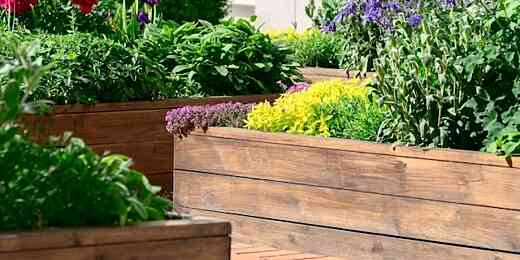 Viacnce garden bed with Preserve CA treated wood