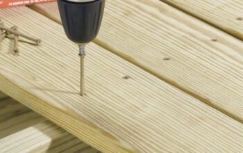 predrilling pilot holes for screwing down decking